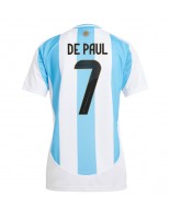 Argentina Rodrigo De Paul #7 Domácí Dres pro Dámské Copa America 2024 Krátký Rukáv